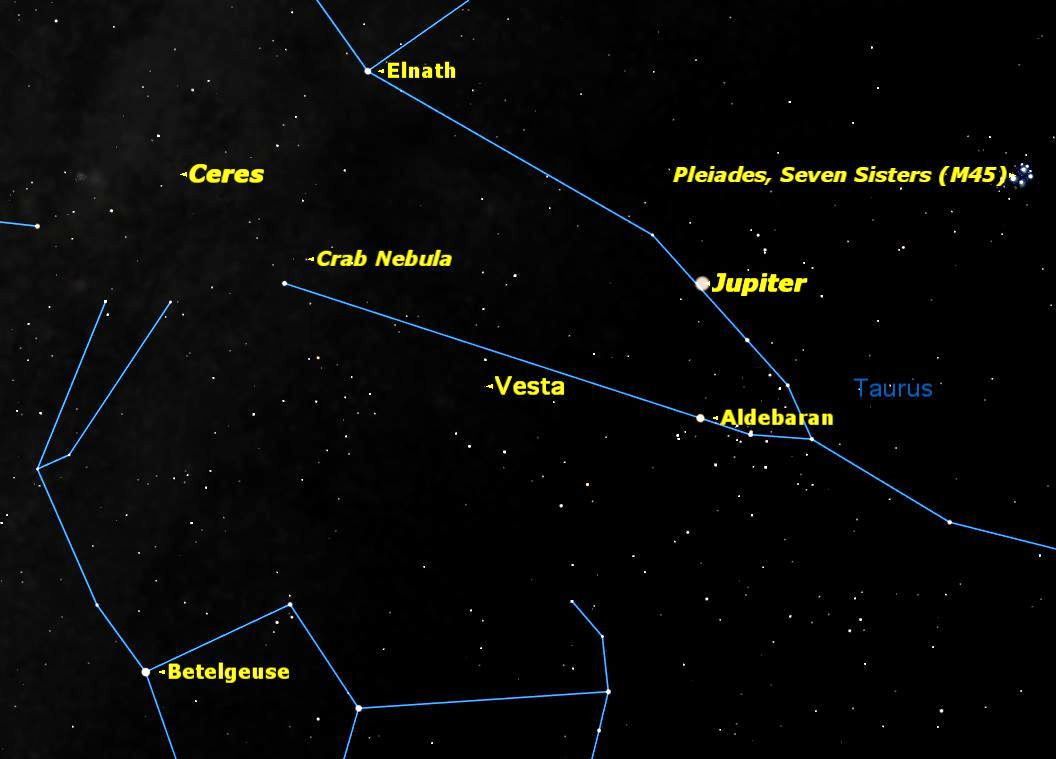 Οι αστεροειδείς  Vesta και Ceres Ορατή στον  νυκτερινό ουρανό στις 9 Δεκεμβρίου και 18 Δεκ 2012 - Φωτογραφία 4