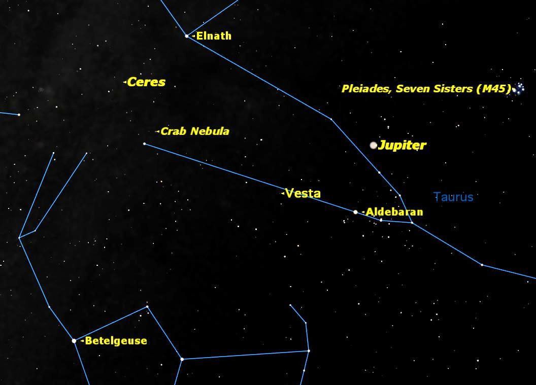 Οι αστεροειδείς  Vesta και Ceres Ορατή στον  νυκτερινό ουρανό στις 9 Δεκεμβρίου και 18 Δεκ 2012 - Φωτογραφία 5