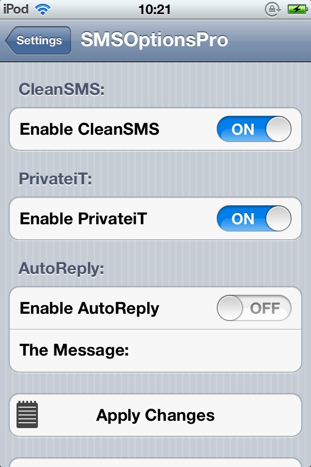 SMSOptions Pro: Cydia tweak new - Φωτογραφία 2