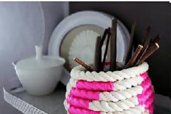 Φτιάξτε καλάθι με καραβόσκοινο