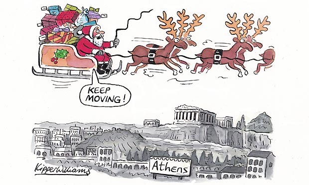 Σοκ από την Χριστουγεννιάτικη κάρτα της εφημερίδας Guardian για την Αθήνα - Φωτογραφία 2