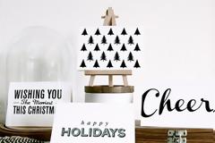 Black & White Xmas décor