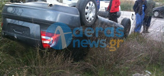 Εκτροπή αυτοκινήτου με τραυματία στη γέφυρα του Αχελώου! [video] - Φωτογραφία 1