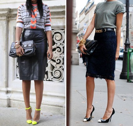 Pencil Φούστα. Από Office Look μέχρι Rock Chic Look! - Φωτογραφία 31