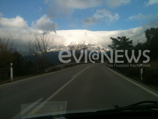 Χιόνια και στις πεδινές περιοχές της Εύβοιας - Φωτογραφία 1