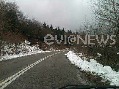 Χιόνια και στις πεδινές περιοχές της Εύβοιας - Φωτογραφία 2