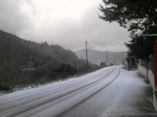 Χιόνισε ακόμα και στην Αβάντων! Φωτογραφίες από Κύμη και Σέττα - Φωτογραφία 2