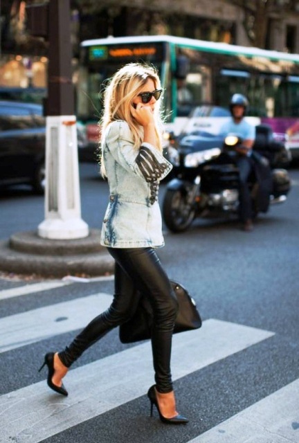 Fashion trend: Leather παντελόνια - Φωτογραφία 11
