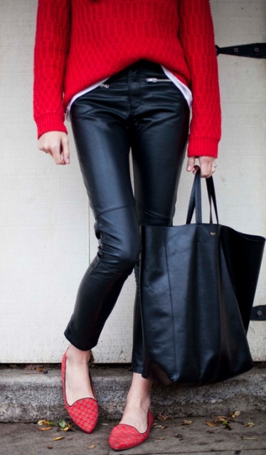 Fashion trend: Leather παντελόνια - Φωτογραφία 8