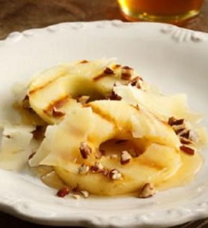Ψητές ροδέλες μήλου με μέλι και τυρί - Φωτογραφία 1