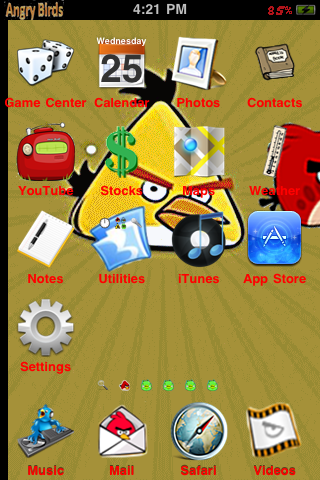 Angry Birds : Cydia Themes (SpringBoard) free - Φωτογραφία 2