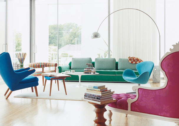 30 Ονειρικές Ιδέες σχεδιασμού για πολύχρωμα σαλόνια - Φωτογραφία 28