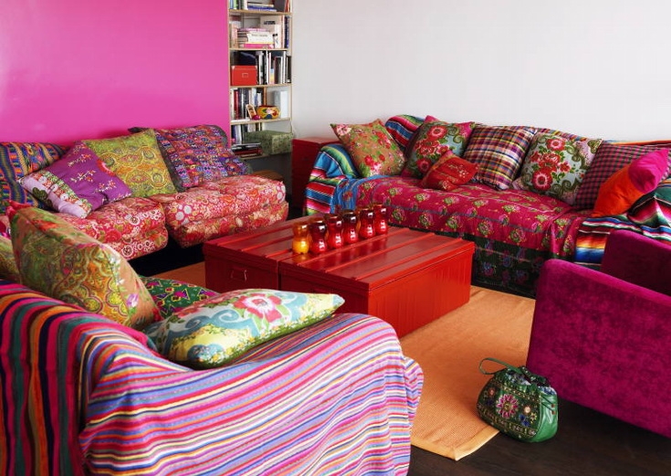 30 Ονειρικές Ιδέες σχεδιασμού για πολύχρωμα σαλόνια - Φωτογραφία 29