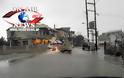 Μεσολόγγι: Πλημμύρισαν οι δρόμοι στο κέντρο της πόλης