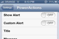 PowerActions: Cydia tweak free