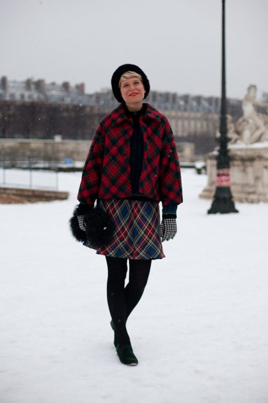 Street style από το χιονισμένο Παρίσι - Φωτογραφία 11