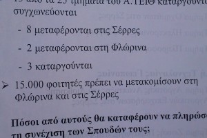 Οι σπουδαστές του Α.Τ.Θ. διαδηλώνουν στην Αριστοτέλους κατά του Σχεδίου Αθηνά - Φωτογραφία 4