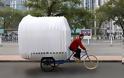 Το «σπίτι» - ποδήλατο στους δρόμους της Κίνας