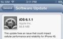 Η Apple έχει κυκλοφορήσει το iOS 6.1.1 για το iPhone 4S μόνο