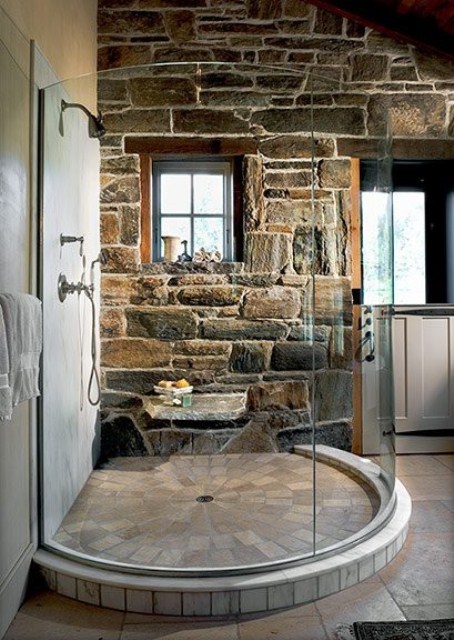 34 Υπέροχες ιδέες σχεδιασμού μπάνιου από φυσική πέτρα για το σπίτι σας - Φωτογραφία 20