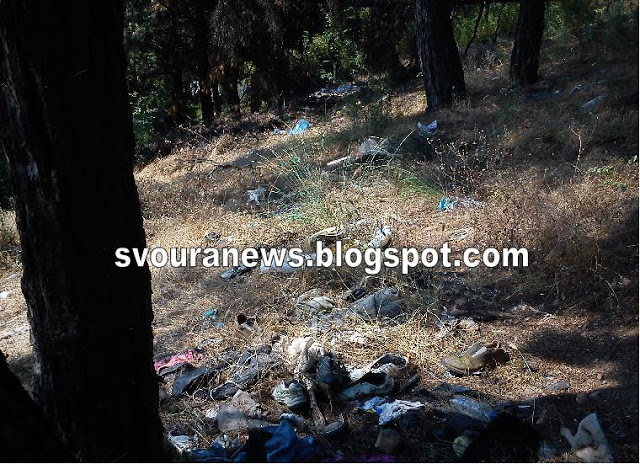 Σκουπίδια, μπάζα και ρούχα διάσπαρτα στο ζωογόνο δασύλλιο της Καλλιθέας - Φωτογραφία 3