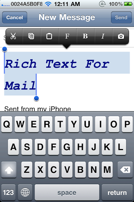 Rich Text For Mail: System tweak - Φωτογραφία 1