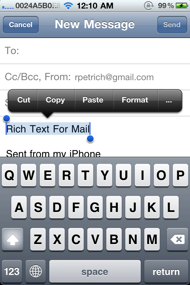 Rich Text For Mail: System tweak - Φωτογραφία 2
