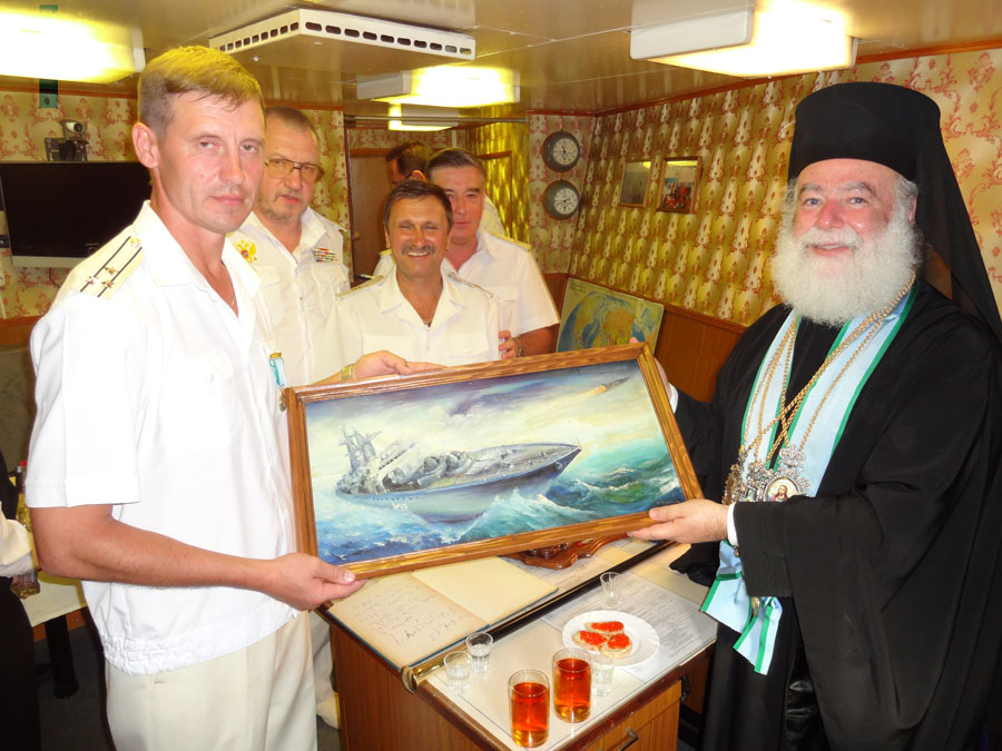 Ο Πατριάρχης Αλεξανδρείας σε Ρωσικό Αντιτορπιλικό - Φωτογραφία 4