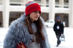 Red street style από τη Νέα Υόρκη