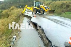 Ηλεία: Βουλάζουν Αρχ. Ολυμπία-Κρέστενα - Δεκάδες προβλήματα από την κακοκαιρία