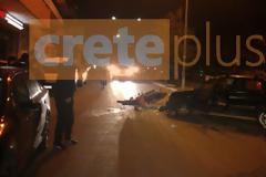 Αυτοκίνητο τράκαρε μηχανάκι στην οδό Πλαστήρα