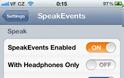 SpeakEvents: Tweak free..μέχρι να έρθει η Siri