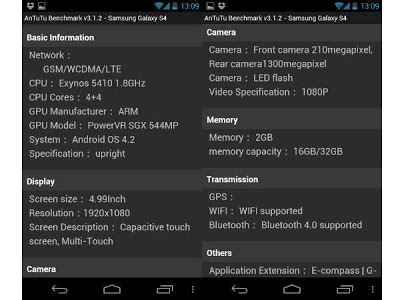 Samsung Galaxy S IV: Διέρρευσαν τα τεχνικά χαρακτηριστικά του μέσα από ένα benchmark! - Φωτογραφία 2