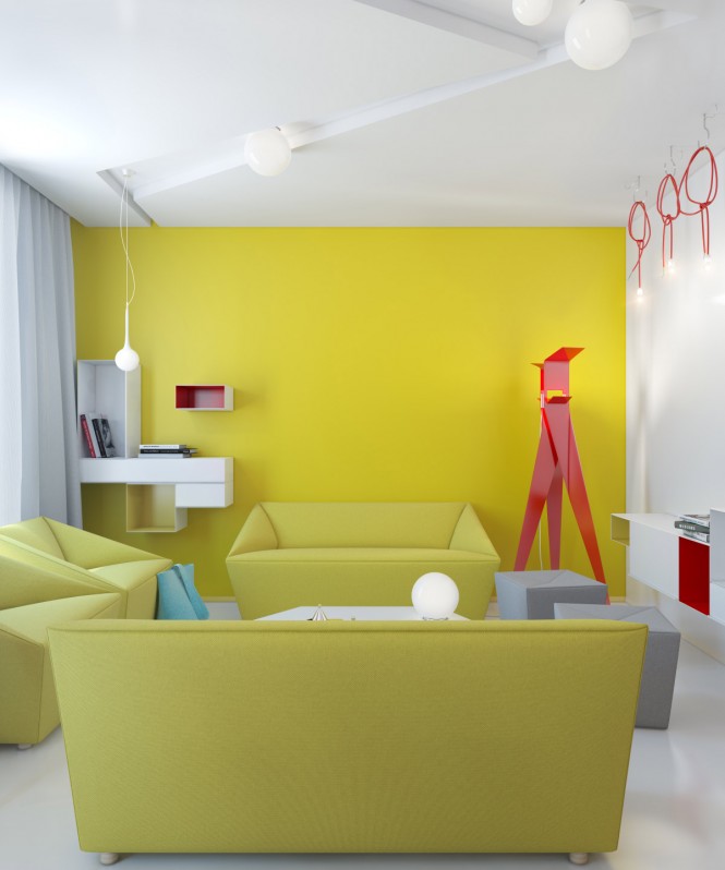 Μικρό διαμέρισμα με έντονο Χρώμα - Φωτογραφία 2