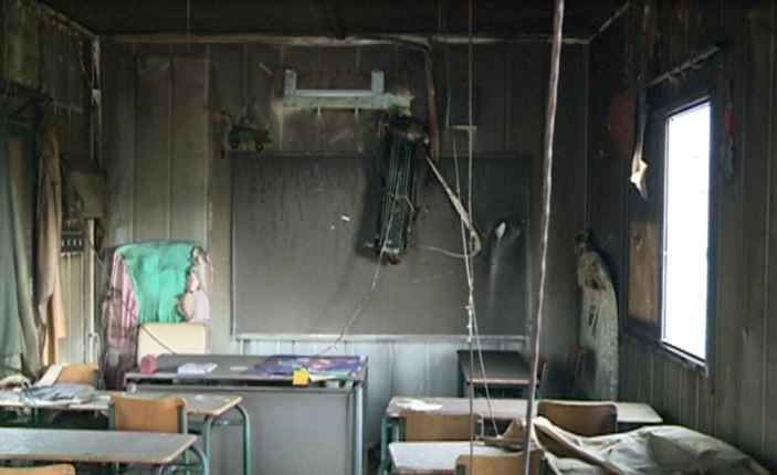 Φωτιά σε προκάτ αίθουσα δημοτικού σχολείου στον Εύοσμο - Φωτογραφία 2
