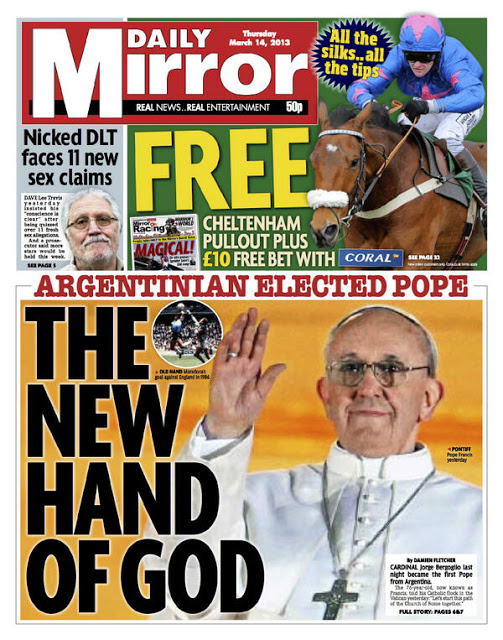 Το απίστευτο πρωτοσέλιδο της Daily Mirror για τον νέο Πάπα! - Φωτογραφία 2