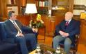 Συνάντηση του περιφερειάρχη κεντρικής Μακεδονίας Α Τζιτζικώστα με τον πρόεδρο της δημοκρατίας Κ. Παπούλια
