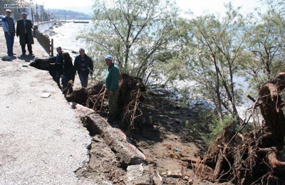 Καταστροφές σε Πέτρα, Άναξο και Συκαμιά από τη θαλασσοταραχή - Επίσκεψη Δημάρχου - Φωτογραφία 5