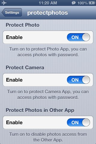 Protect Photos: Cydia tweak new free.. κλειδώστε τις εικόνες σας - Φωτογραφία 2