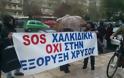 Συγκέντρωση διαμαρτυρίας κατά των μεταλλείων χρυσού έξω από το Μακεδονία Παλάς [video]