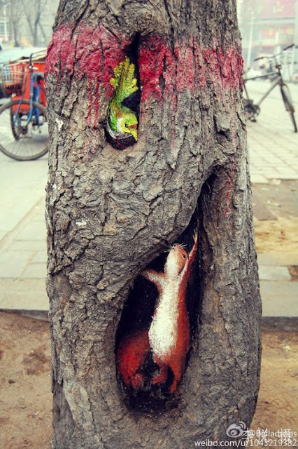 Ζωγραφική στους κορμούς των δέντρων: Η νέα τέχνη των δρόμων! - Φωτογραφία 3
