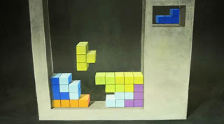 Τρισδιάστατο Tetris φτιαγμένο με κιμωλία! - Φωτογραφία 1