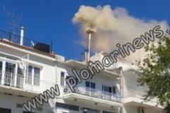 Φωτιά σε ψητοπωλείο της κεντρικής πλατείας Πλωμαρίου