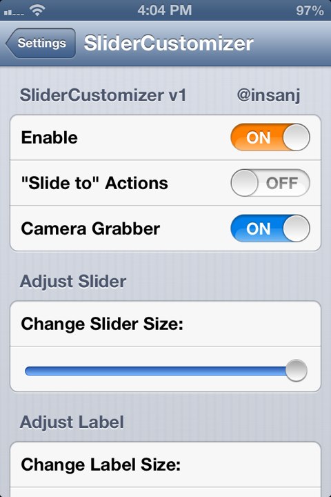 SliderCustomizer: Cydia tweak new free - Φωτογραφία 2