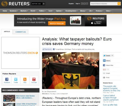 Μύθοι και αλήθειες από το Reuters: Ποια διάσωση; Η Γερμανία βγάζει λεφτά! - Φωτογραφία 2