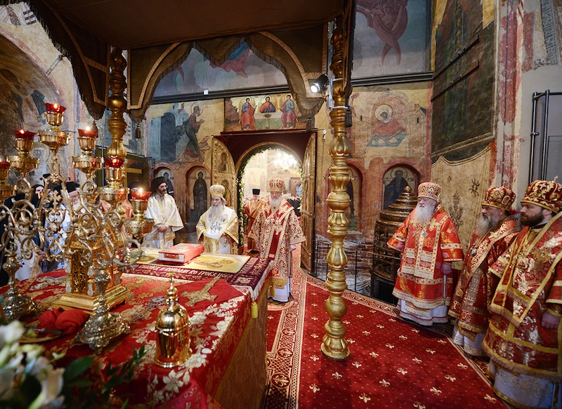 Συλλείτουργο από τον Πατριάρχη Ιεροσολύμων και τον Πατριάρχη Μόσχας, στον Καθεδρικό Ναό της Κοιμήσεως της Θεοτόκου στο Κρεμλίνο, ΒΙΝΤΕΟ + ΦΩΤΟ...!!! - Φωτογραφία 12