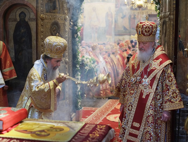 Συλλείτουργο από τον Πατριάρχη Ιεροσολύμων και τον Πατριάρχη Μόσχας, στον Καθεδρικό Ναό της Κοιμήσεως της Θεοτόκου στο Κρεμλίνο, ΒΙΝΤΕΟ + ΦΩΤΟ...!!! - Φωτογραφία 13