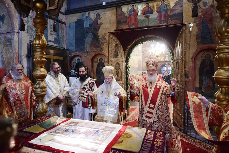Συλλείτουργο από τον Πατριάρχη Ιεροσολύμων και τον Πατριάρχη Μόσχας, στον Καθεδρικό Ναό της Κοιμήσεως της Θεοτόκου στο Κρεμλίνο, ΒΙΝΤΕΟ + ΦΩΤΟ...!!! - Φωτογραφία 15