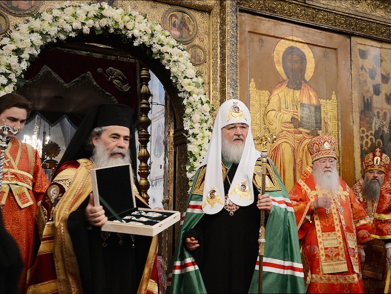 Συλλείτουργο από τον Πατριάρχη Ιεροσολύμων και τον Πατριάρχη Μόσχας, στον Καθεδρικό Ναό της Κοιμήσεως της Θεοτόκου στο Κρεμλίνο, ΒΙΝΤΕΟ + ΦΩΤΟ...!!! - Φωτογραφία 18