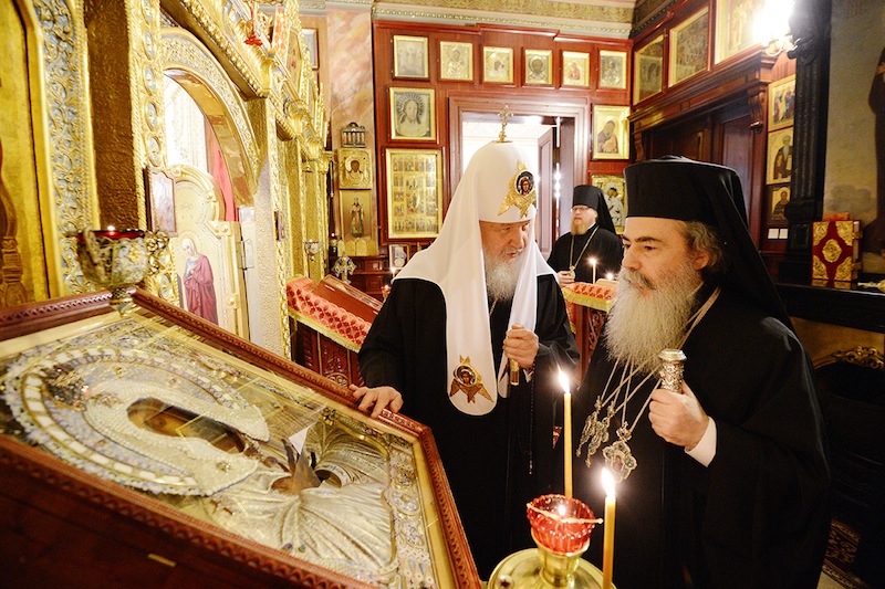 Συλλείτουργο από τον Πατριάρχη Ιεροσολύμων και τον Πατριάρχη Μόσχας, στον Καθεδρικό Ναό της Κοιμήσεως της Θεοτόκου στο Κρεμλίνο, ΒΙΝΤΕΟ + ΦΩΤΟ...!!! - Φωτογραφία 2